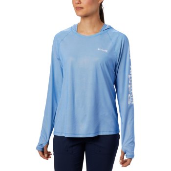 Columbia PFG Tidal Deflector, Sudaderas Con Capucha Azules Para Mujer | 987605-KQR